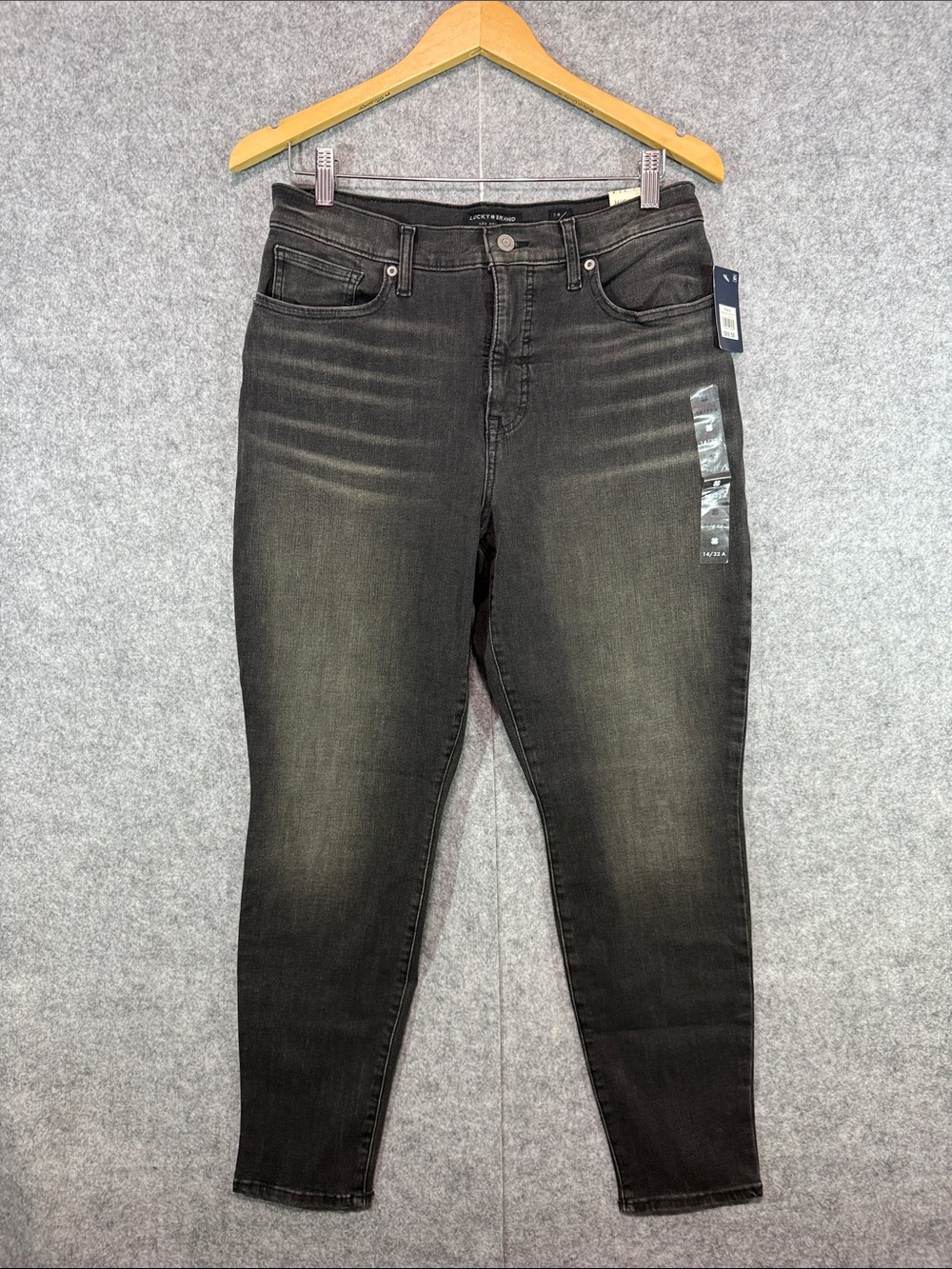 New Lucky Brand Bridgette High Rise Skinny Jeans - Womens 14 - Black Stretch